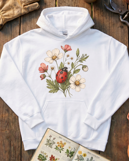 Ladybug Flowers Hoodie