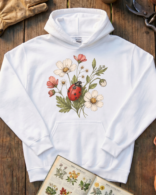 Ladybug Flowers Hoodie