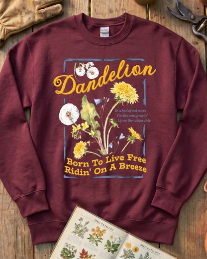 Wild Dandelion Breeze Garden Sweatshirt
