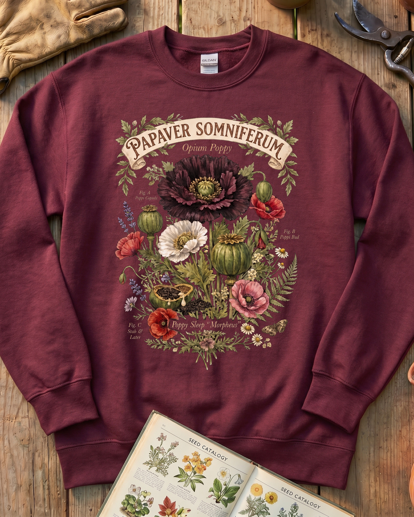 Papaver Somniferum Opium Poppy Sweatshirt