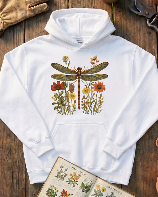 Dragonfly Wildflowers Hoodie