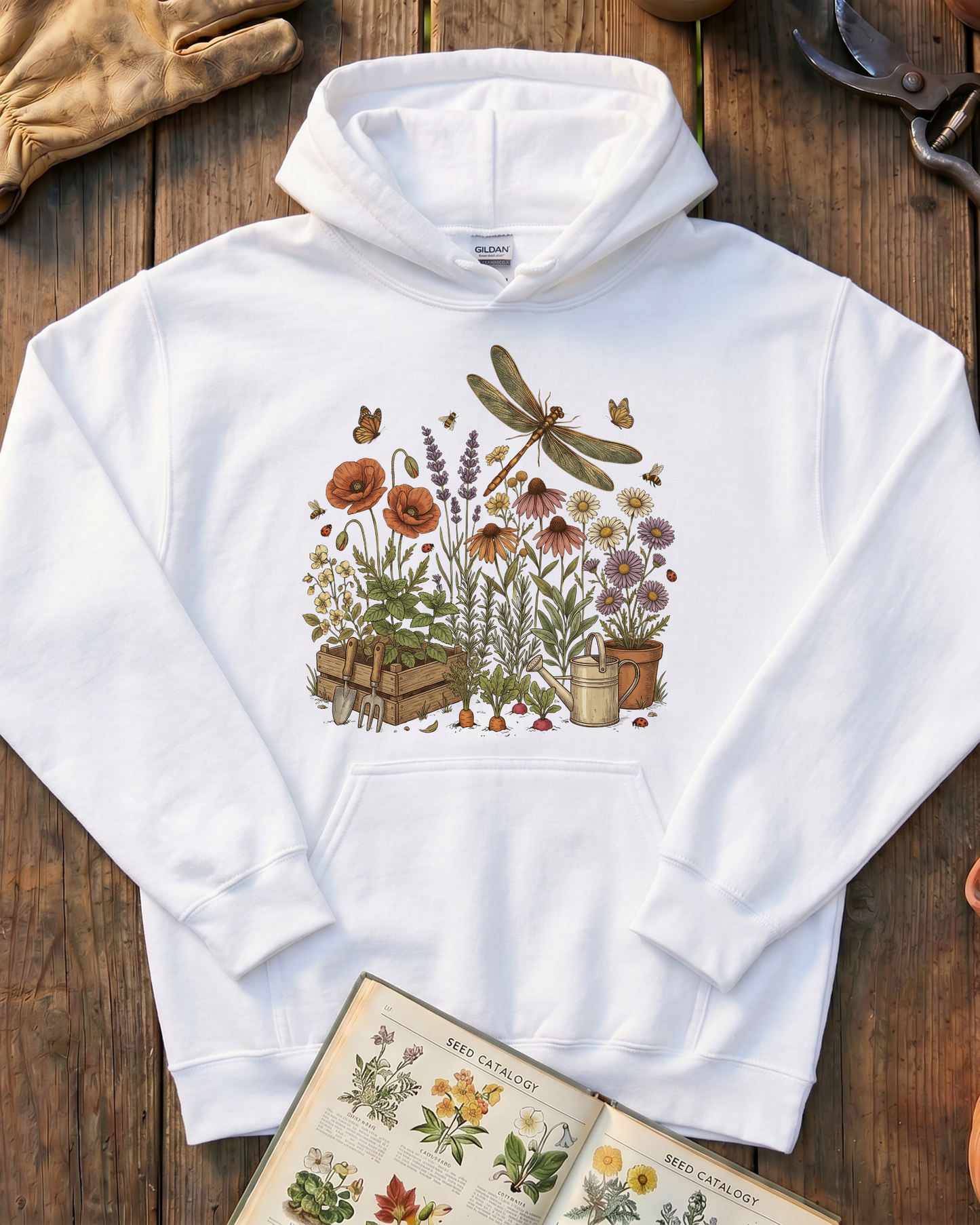 Dragonfly Wildflowers Hoodie