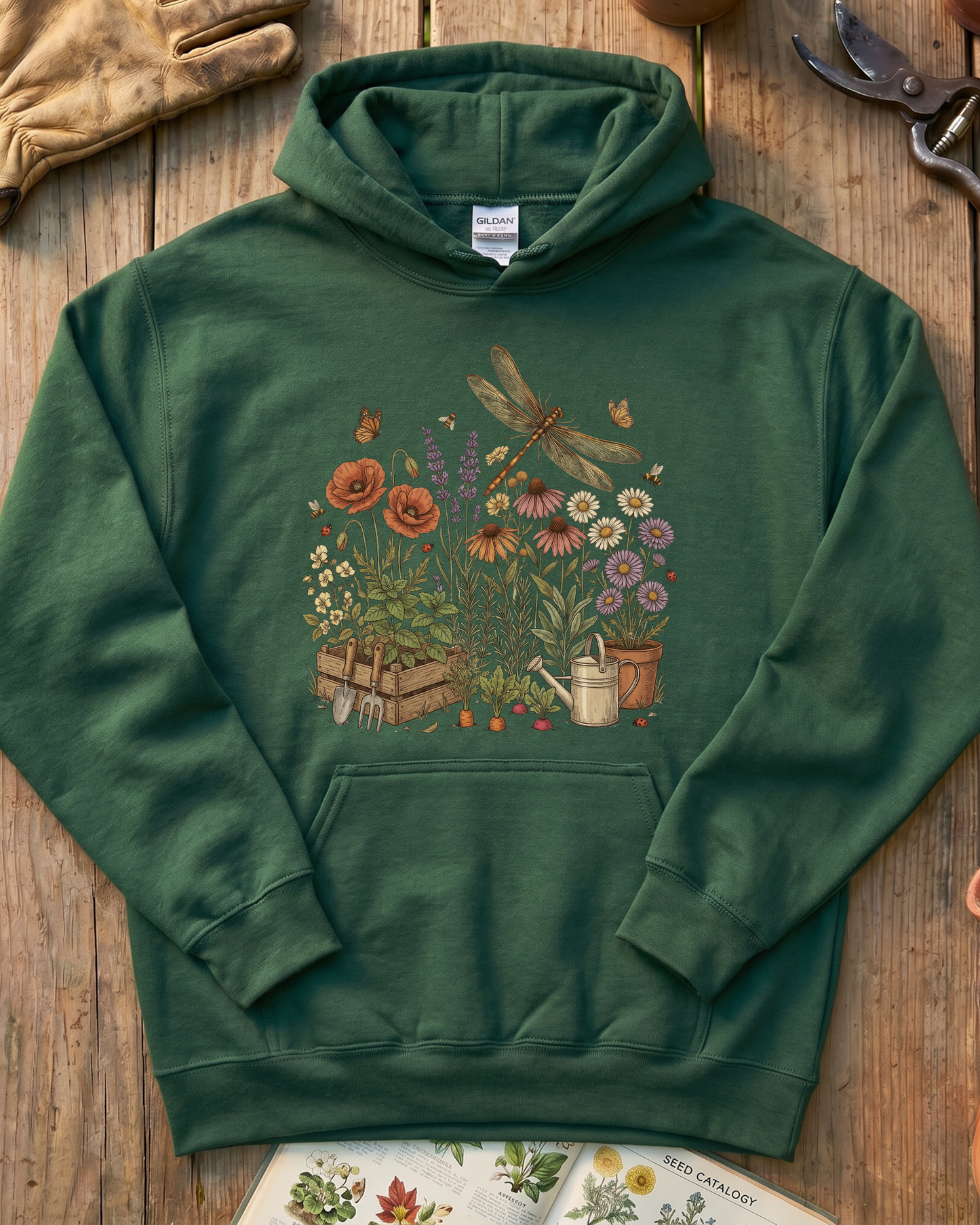 Dragonfly Wildflowers Hoodie