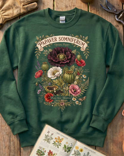 Papaver Somniferum Opium Poppy Sweatshirt