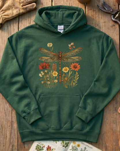 Dragonfly Wildflowers Hoodie