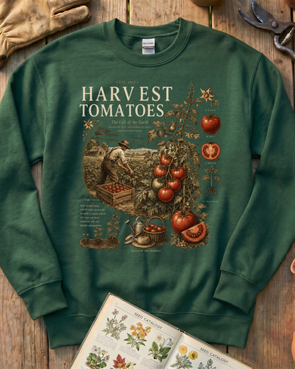 Harvest Tomatoes Vintage Garden Sweatshirt