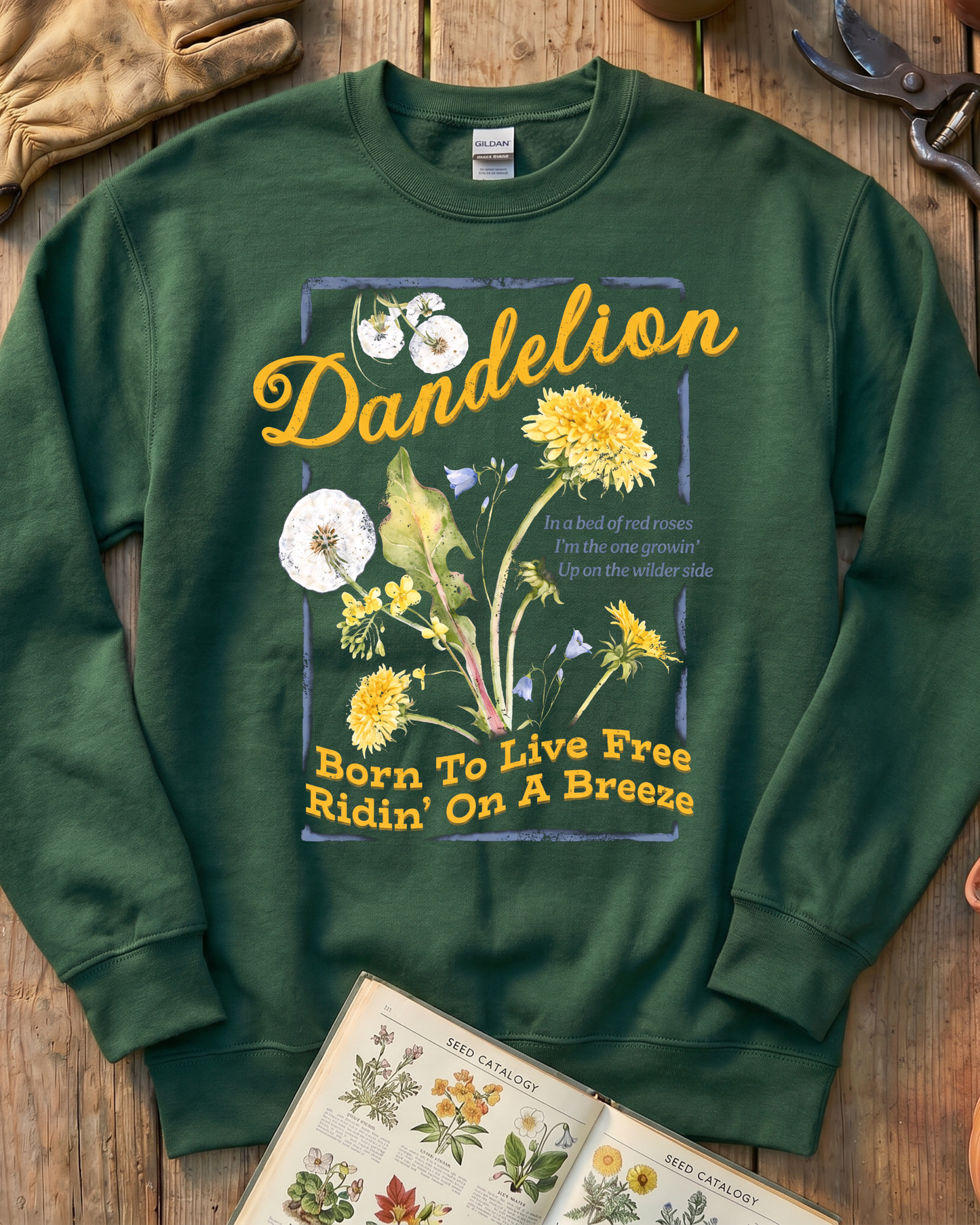 Wild Dandelion Breeze Garden Sweatshirt