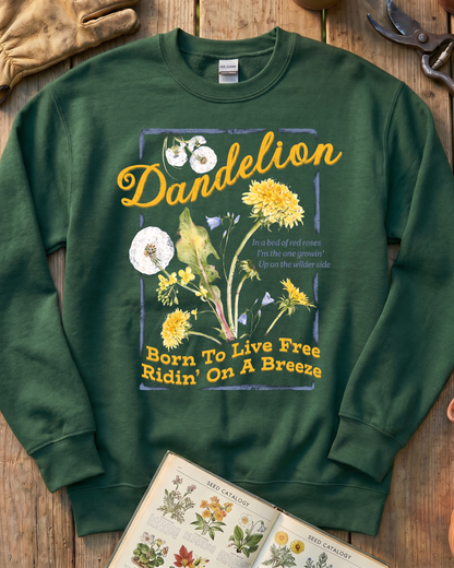 Wild Dandelion Breeze Garden Sweatshirt