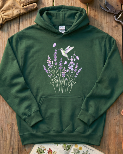 Hummingbird Lavender Hoodie