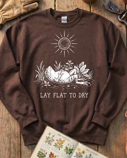 Sunbathing Garden Frog Sweatshirt