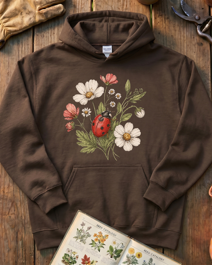 Ladybug Flowers Hoodie