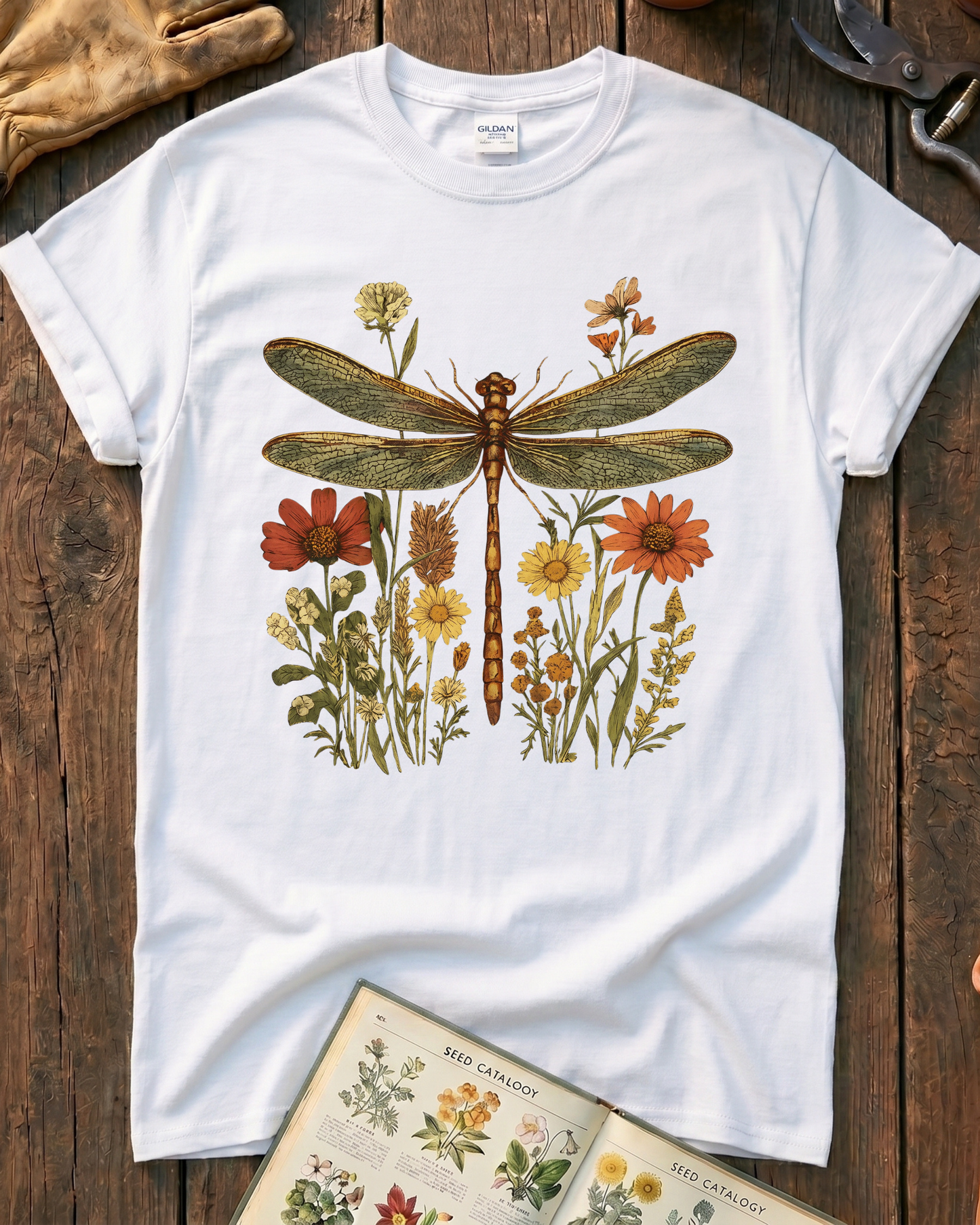 Dragonfly Wildflowers T‑Shirt