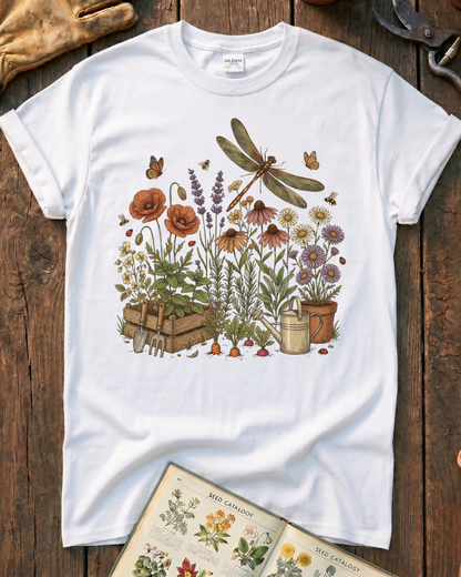 Dragonfly Wildflowers T‑Shirt
