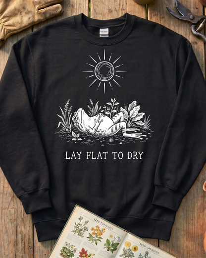 Sunbathing Garden Frog Sweatshirt