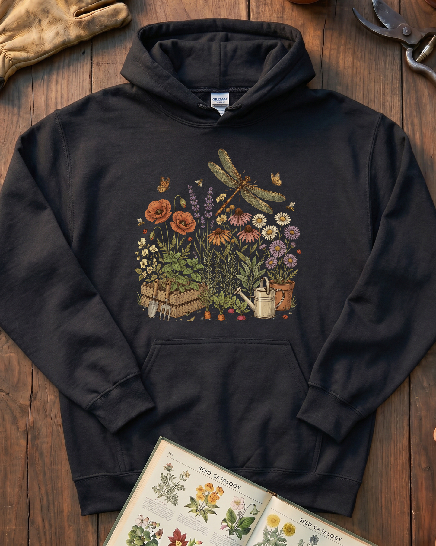 Dragonfly Wildflowers Hoodie