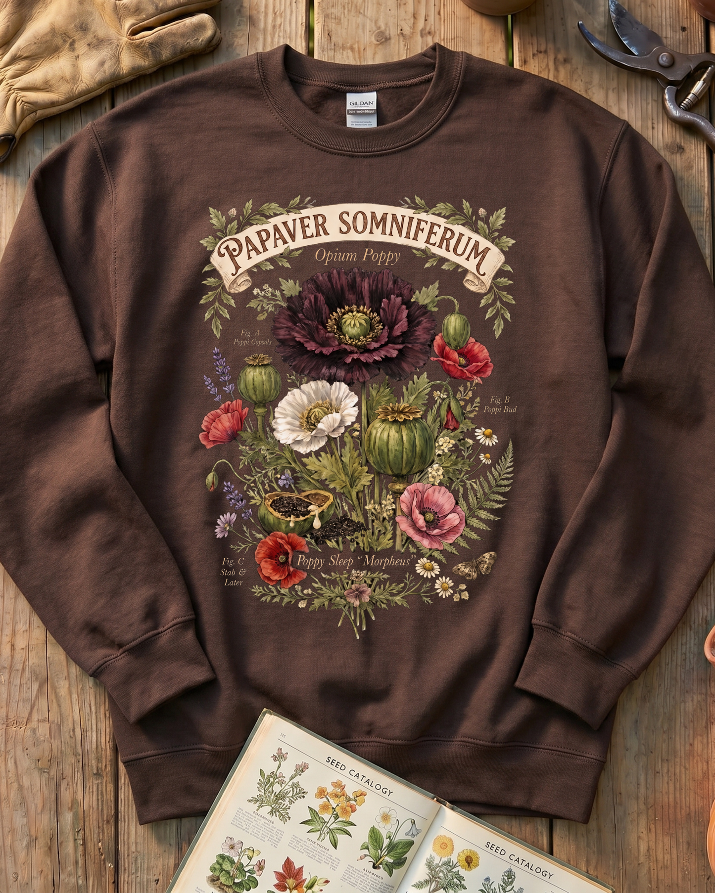 Papaver Somniferum Opium Poppy Sweatshirt
