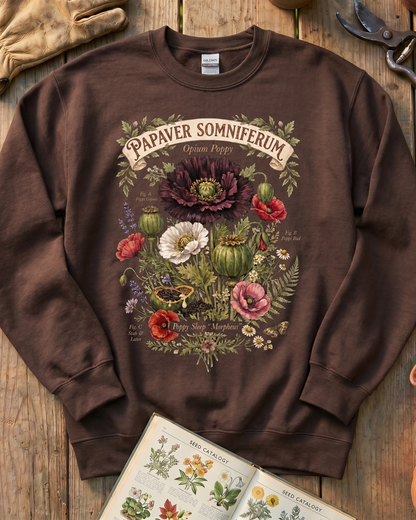Papaver Somniferum Opium Poppy Sweatshirt