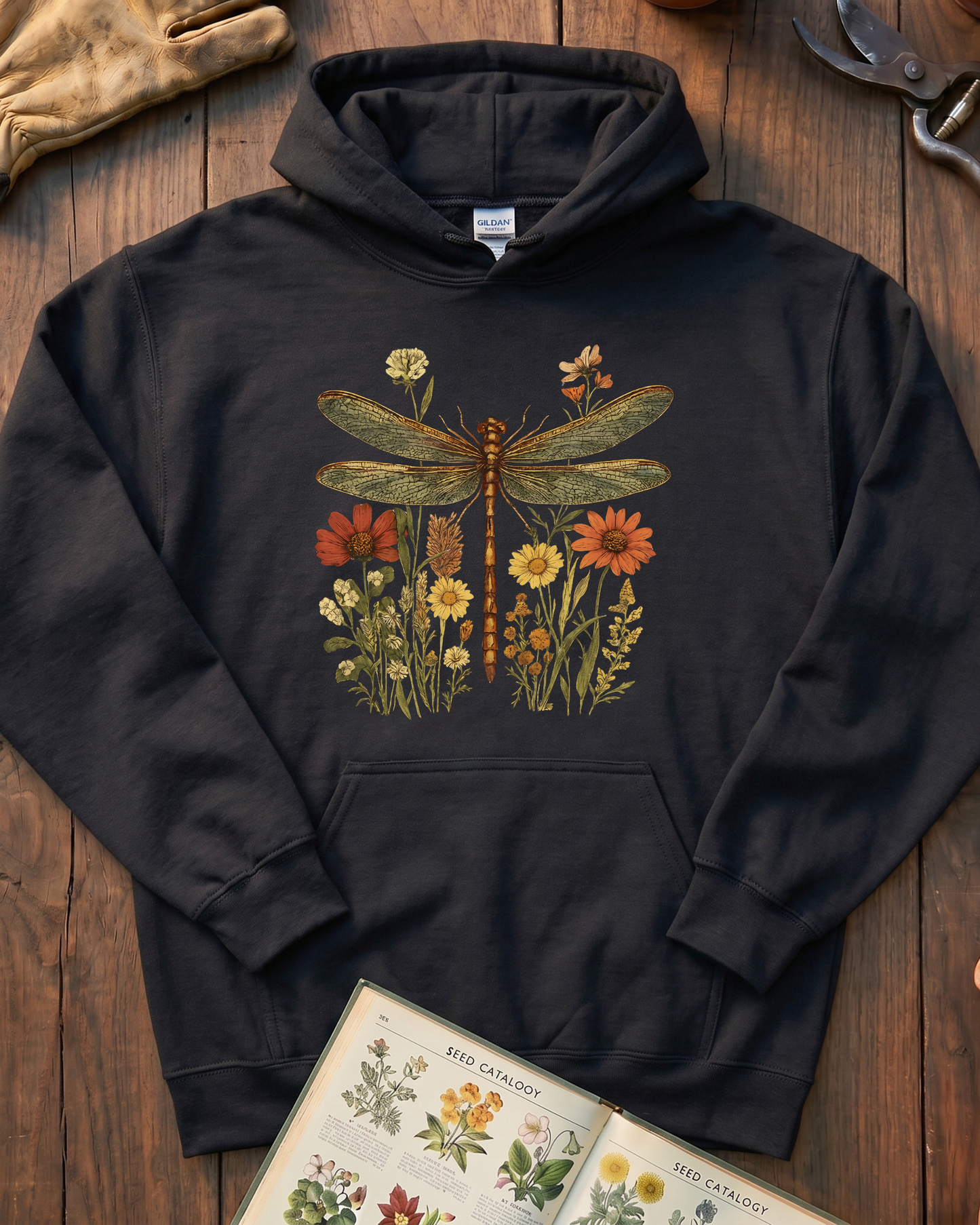 Dragonfly Wildflowers Hoodie