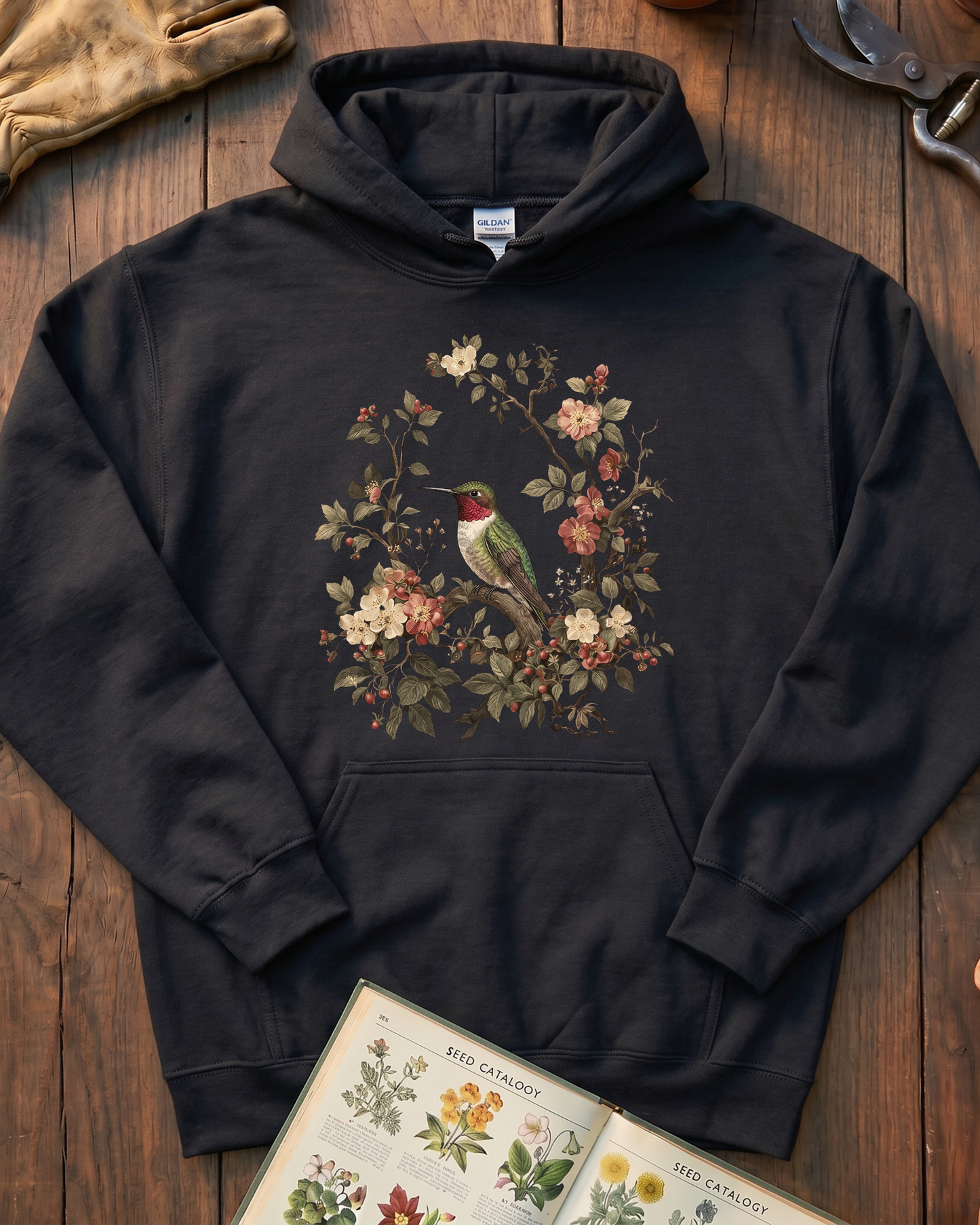 Floral Hummingbird Hoodie