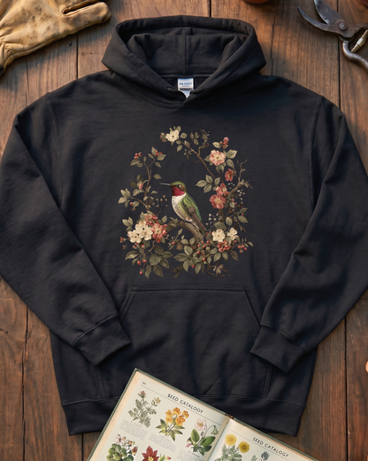 Floral Hummingbird Hoodie