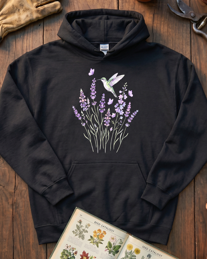 Hummingbird Lavender Hoodie