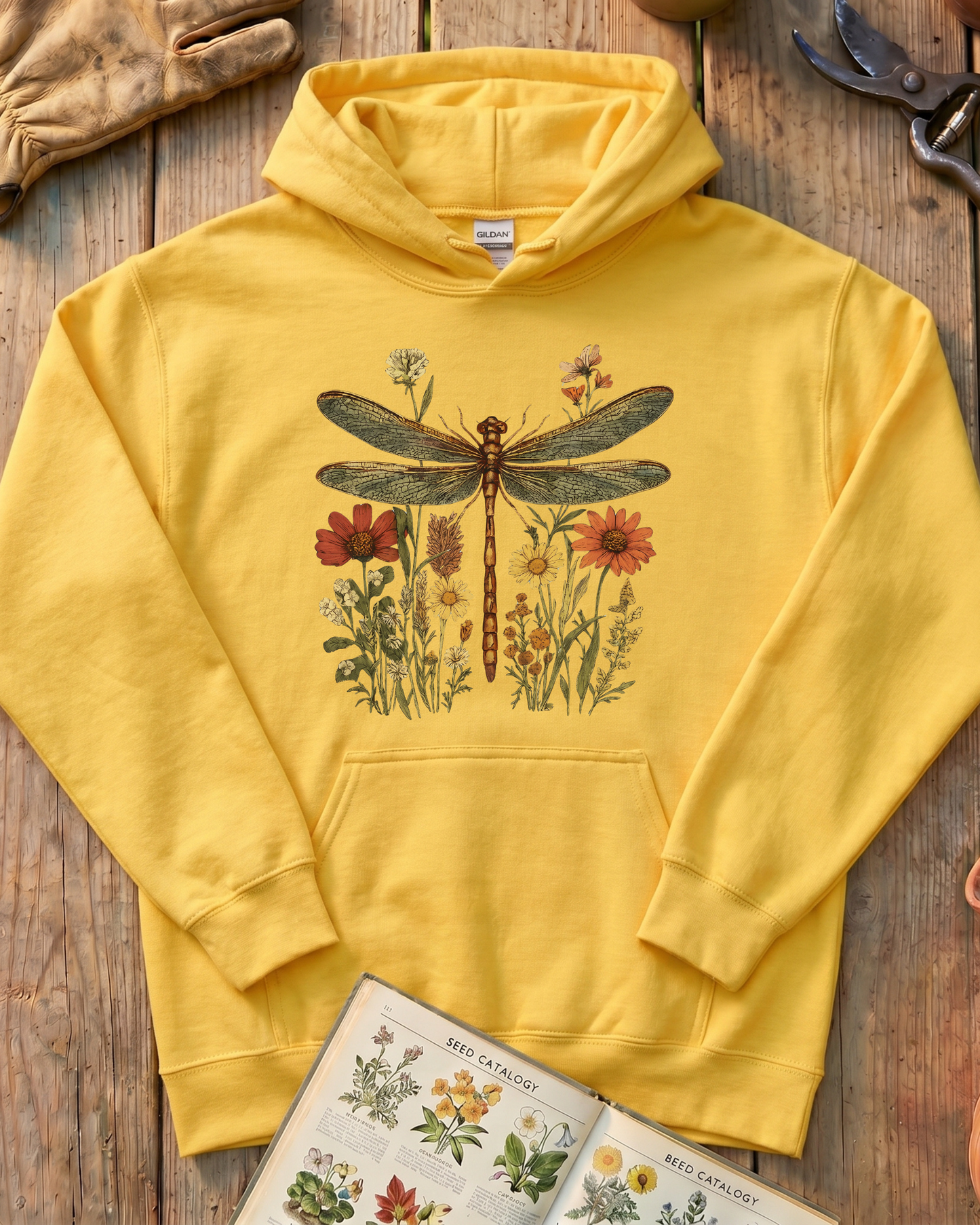 Dragonfly Wildflowers Hoodie