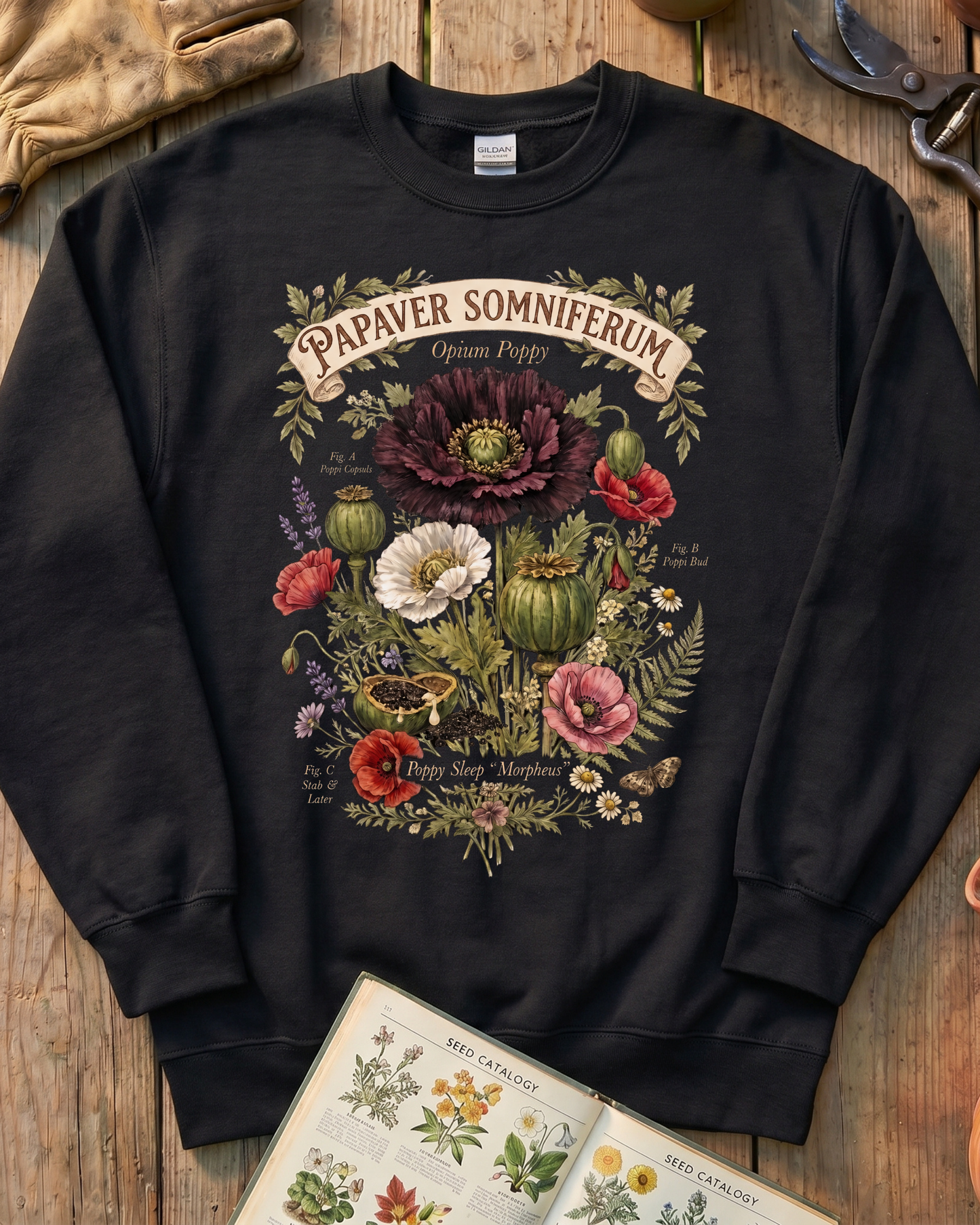 Papaver Somniferum Opium Poppy Sweatshirt