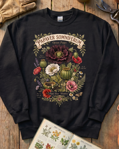 Papaver Somniferum Opium Poppy Sweatshirt