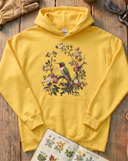 Floral Hummingbird Hoodie