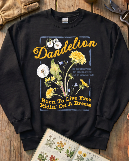 Wild Dandelion Breeze Garden Sweatshirt