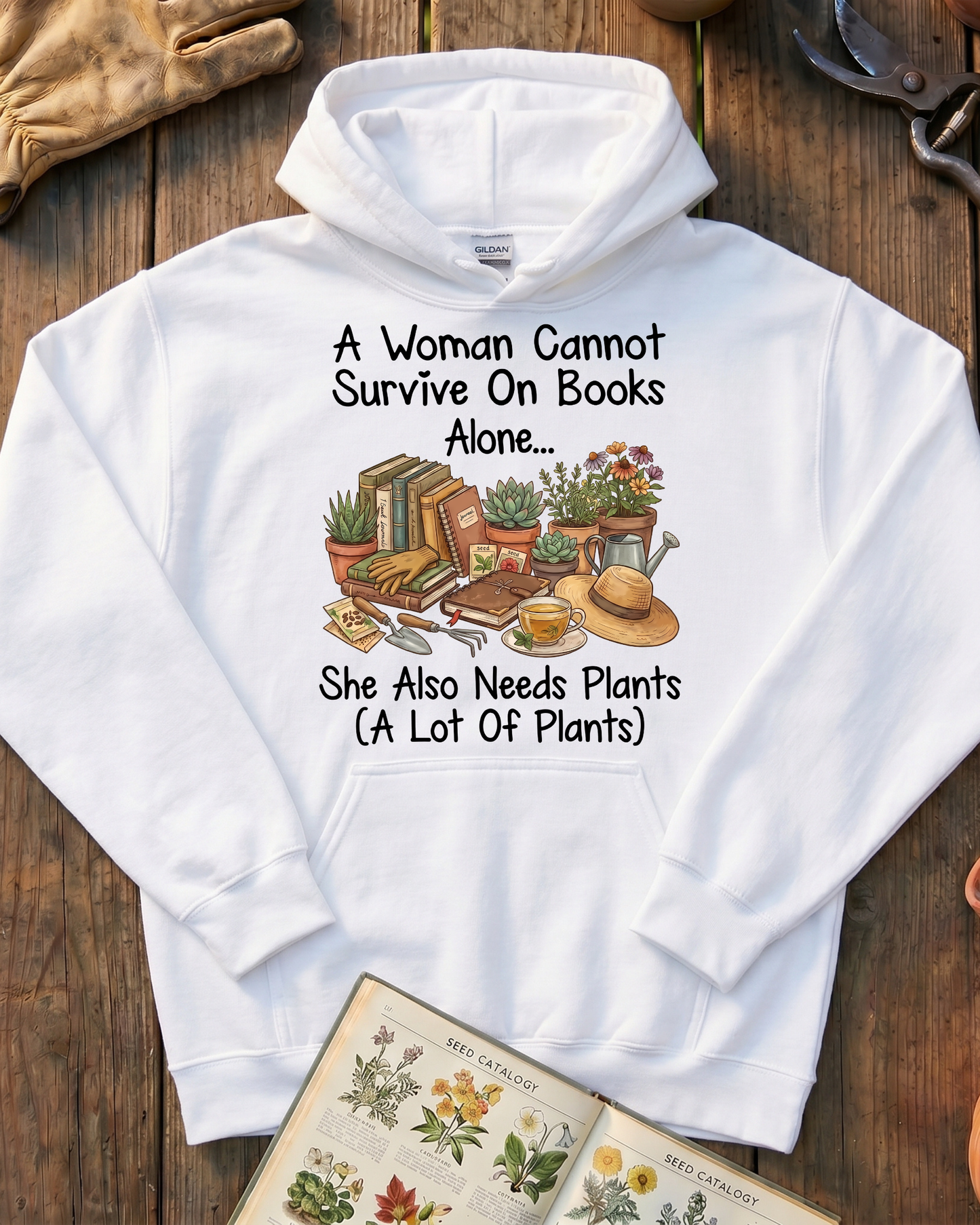Vintage Botanical Wildflower Native Plants Hoodie