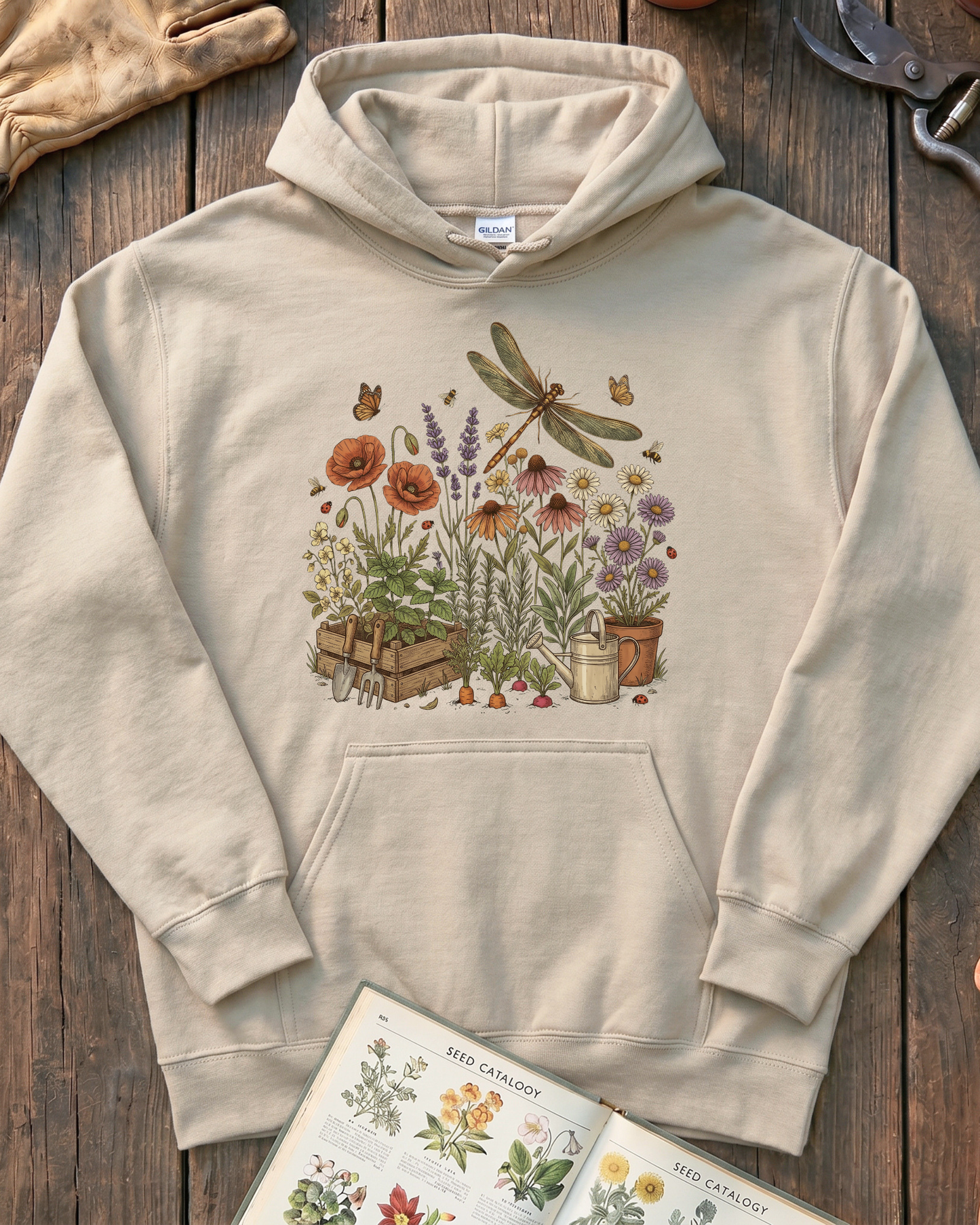 Dragonfly Wildflowers Hoodie