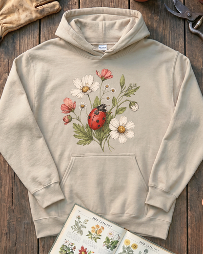 Ladybug Flowers Hoodie