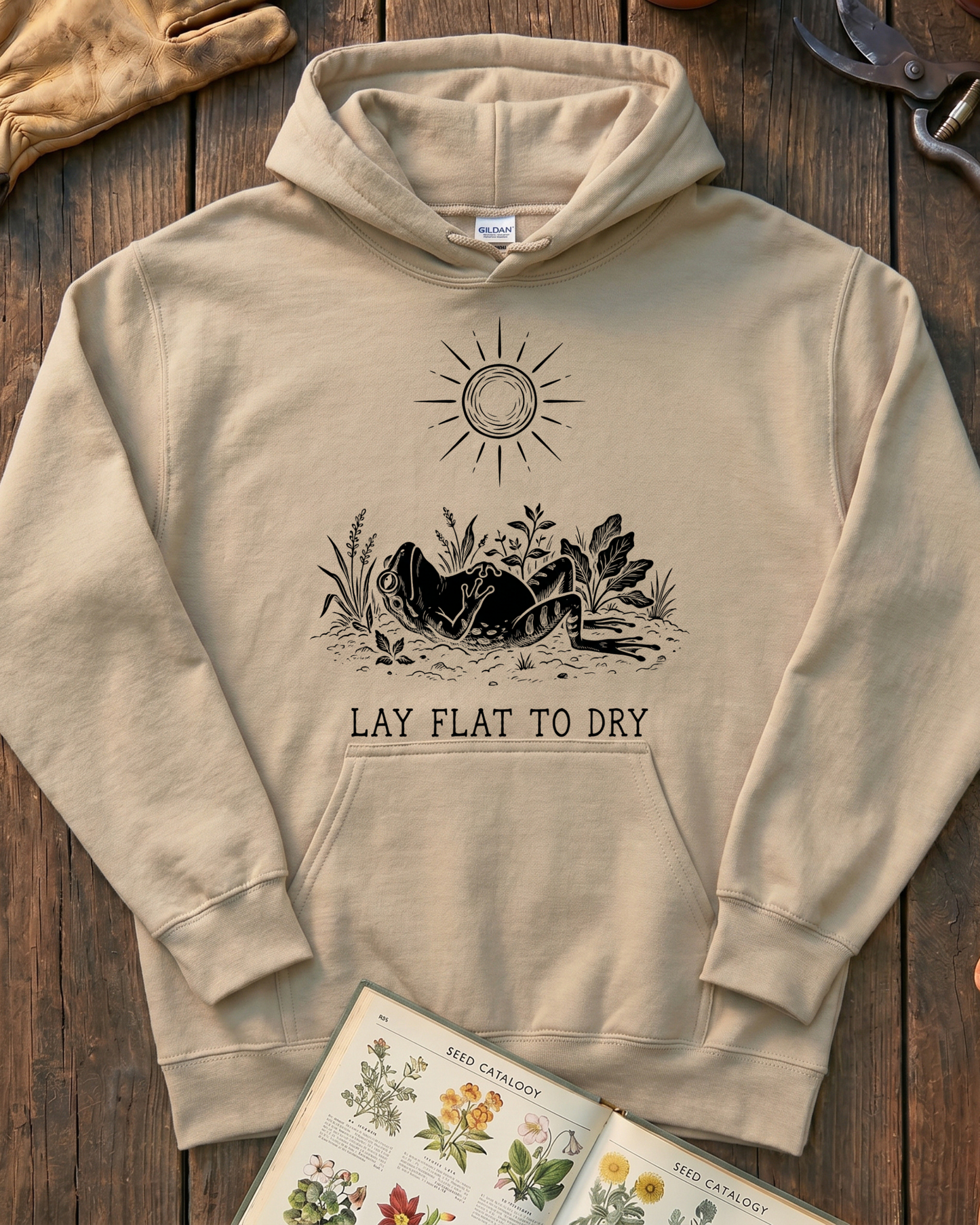 Funny Frog Garden Hoodie