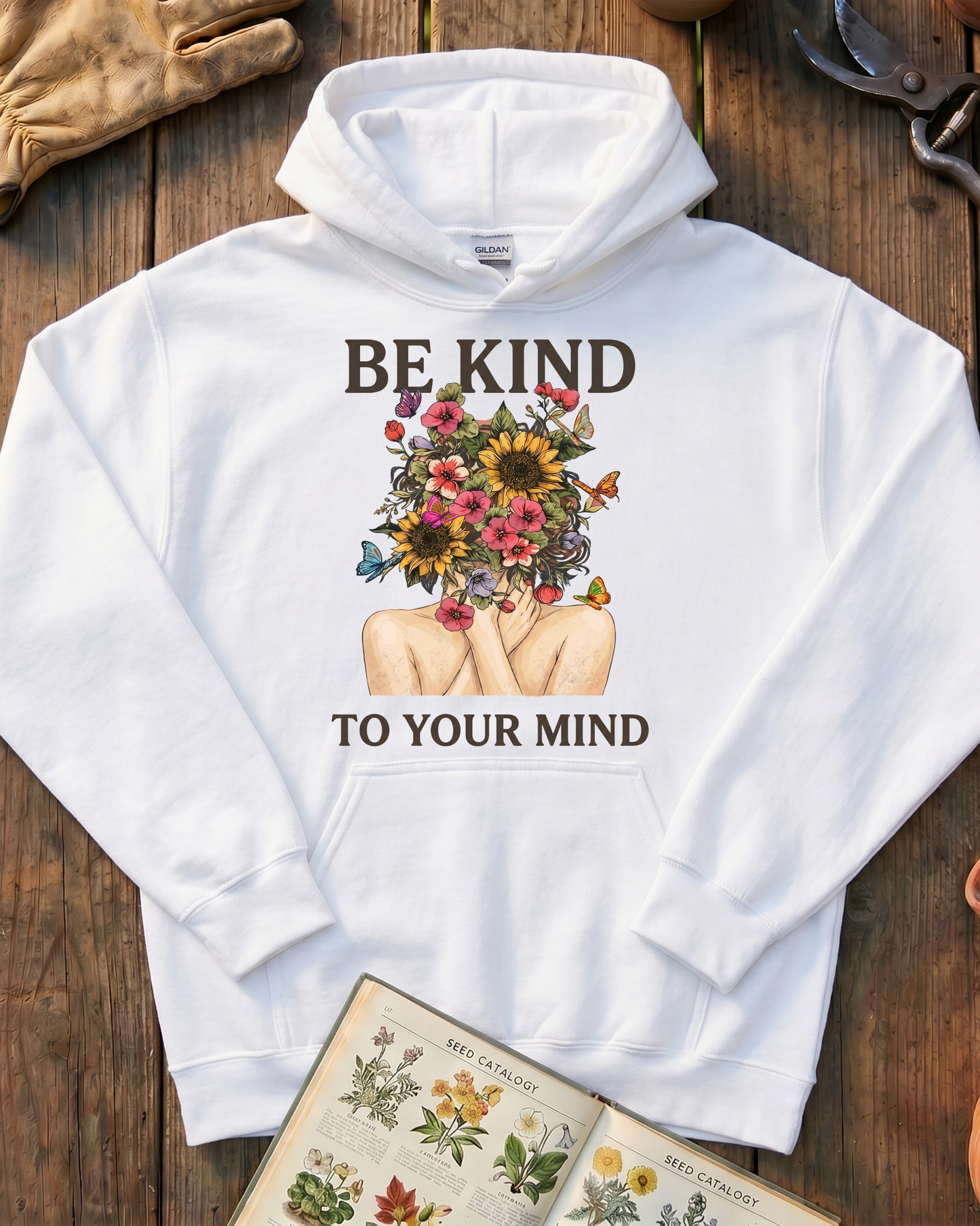 Be Kind To Your Mind Floral Hoodie