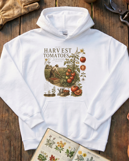 Harvest Tomatoes Vintage Garden Hoodie