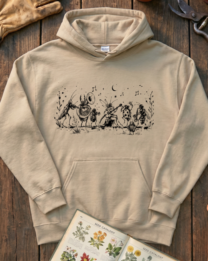 Whimsical Garden Bugs Hoodie
