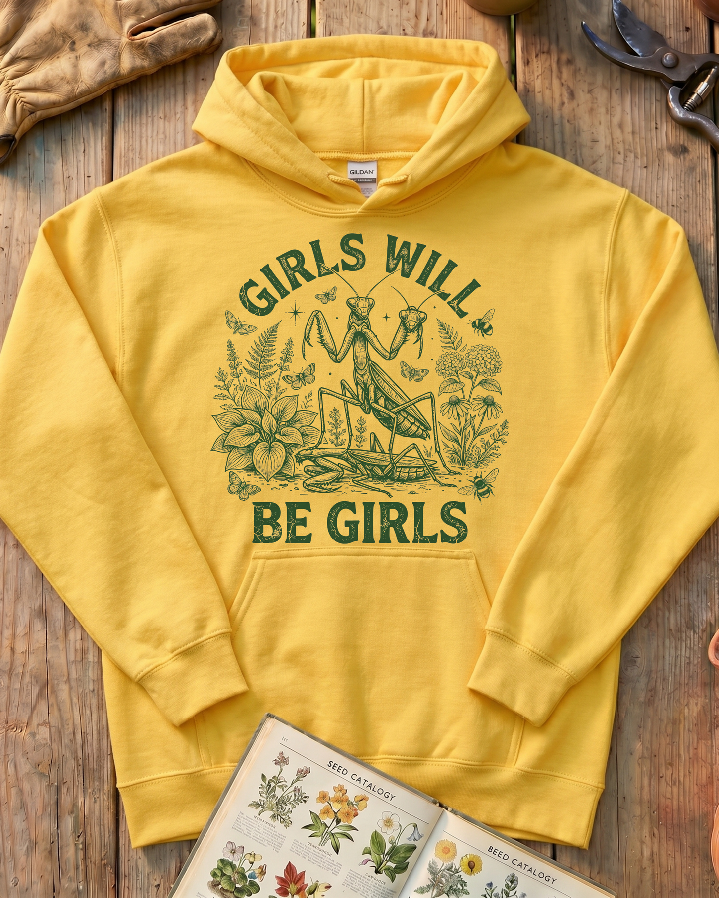 Girls Will Be Girls Praying Mantis Hoodie