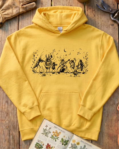 Whimsical Garden Bugs Hoodie