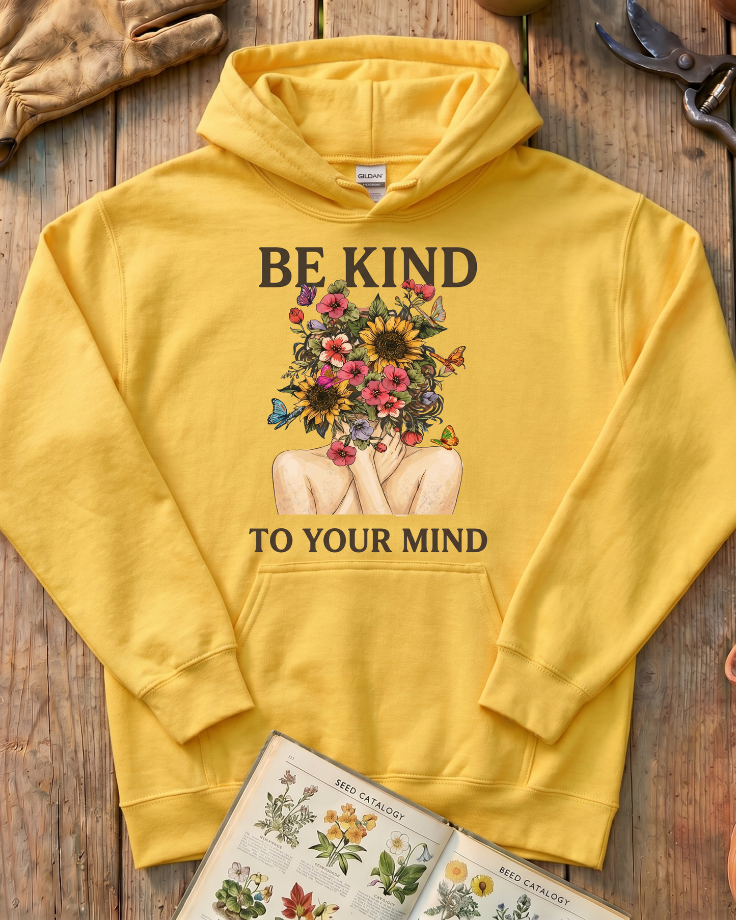 Be Kind To Your Mind Floral Hoodie