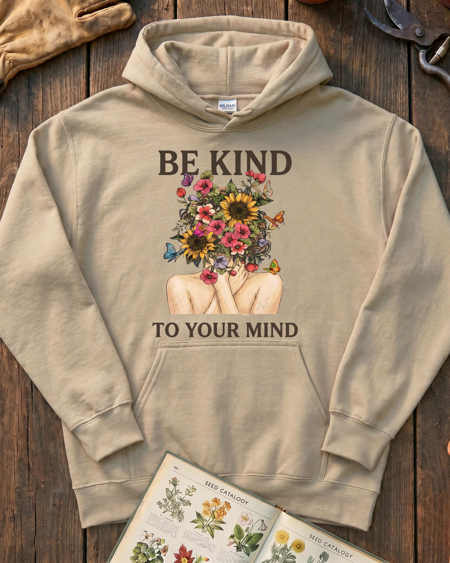 Be Kind To Your Mind Floral Hoodie
