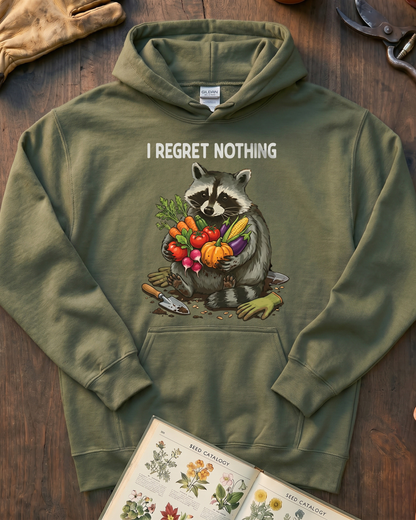 I Regret Nothing Raccoon Garden Shirt Hoodie