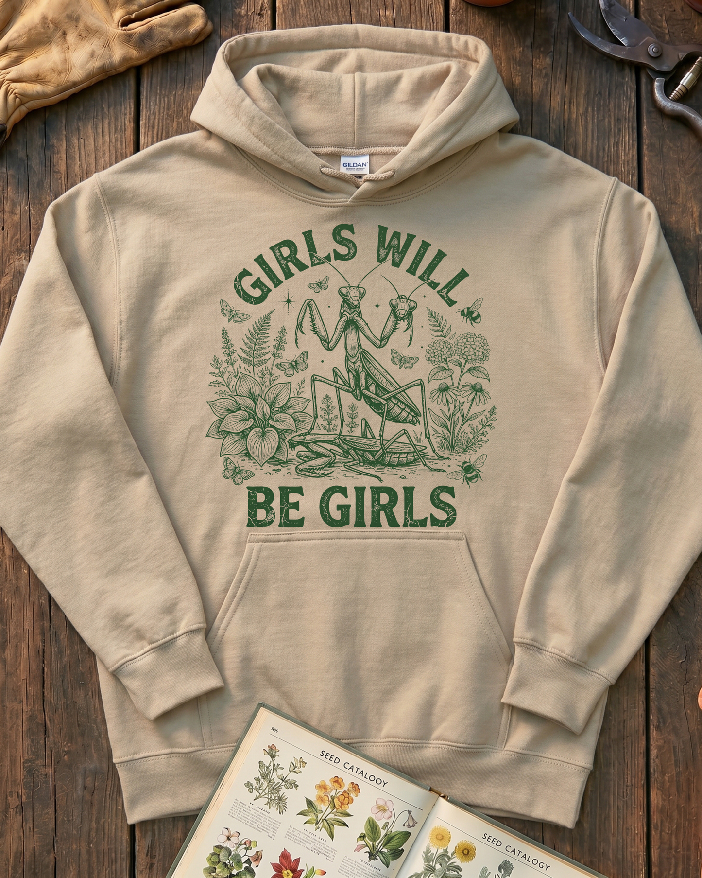 Girls Will Be Girls Praying Mantis Hoodie