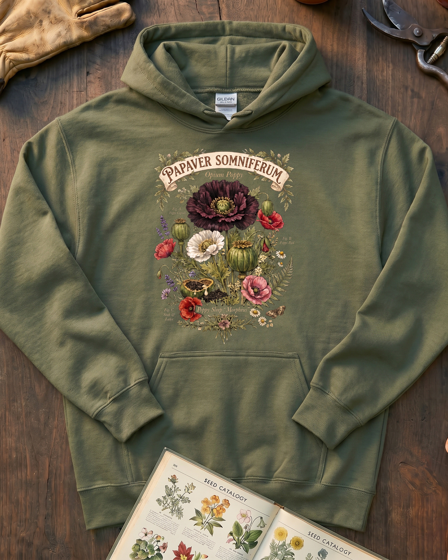 Papaver Somniferum Opium Poppy Hoodie