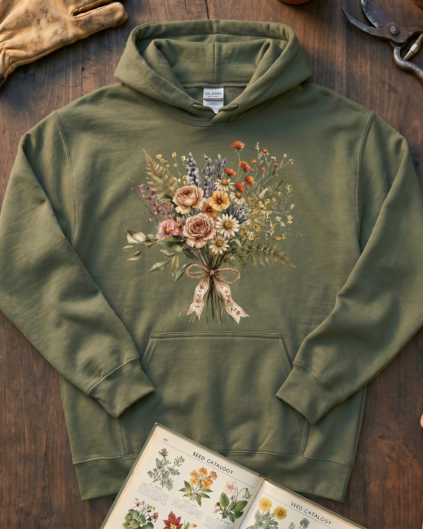 Floral Bouquet Botanical Hoodie