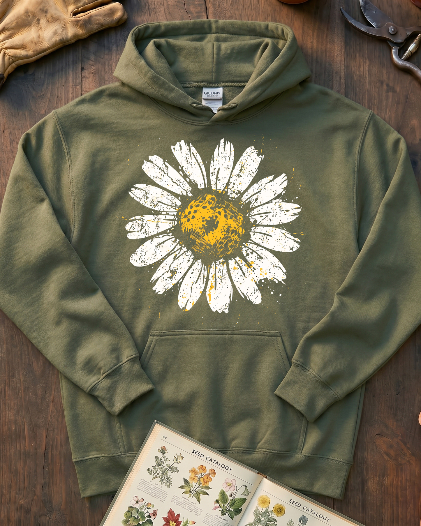 Graphic Daisy Garden Bloom Hoodie