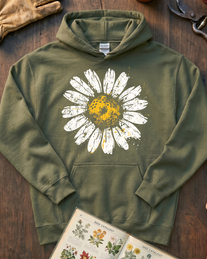 Graphic Daisy Garden Bloom Hoodie