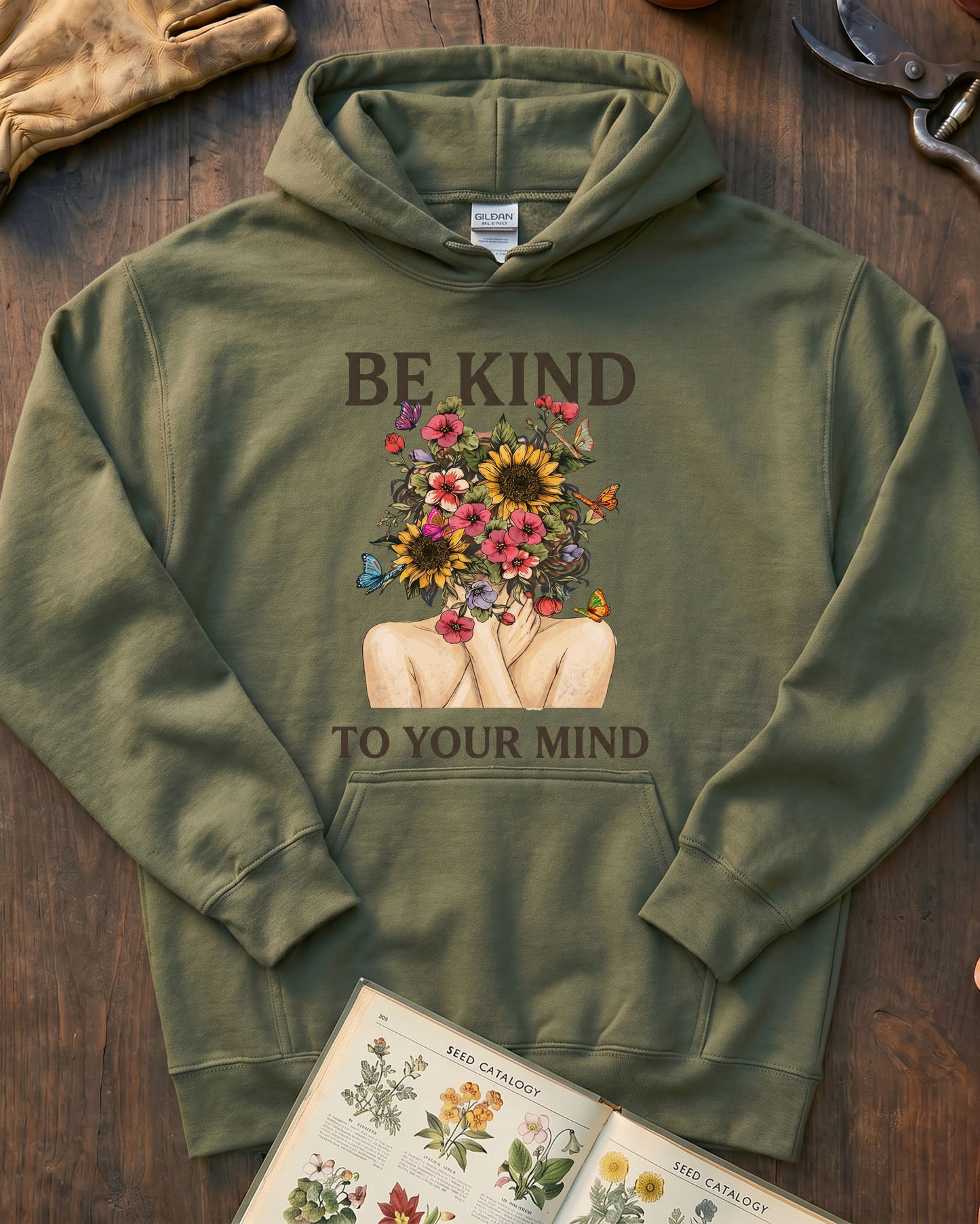 Be Kind To Your Mind Floral Hoodie