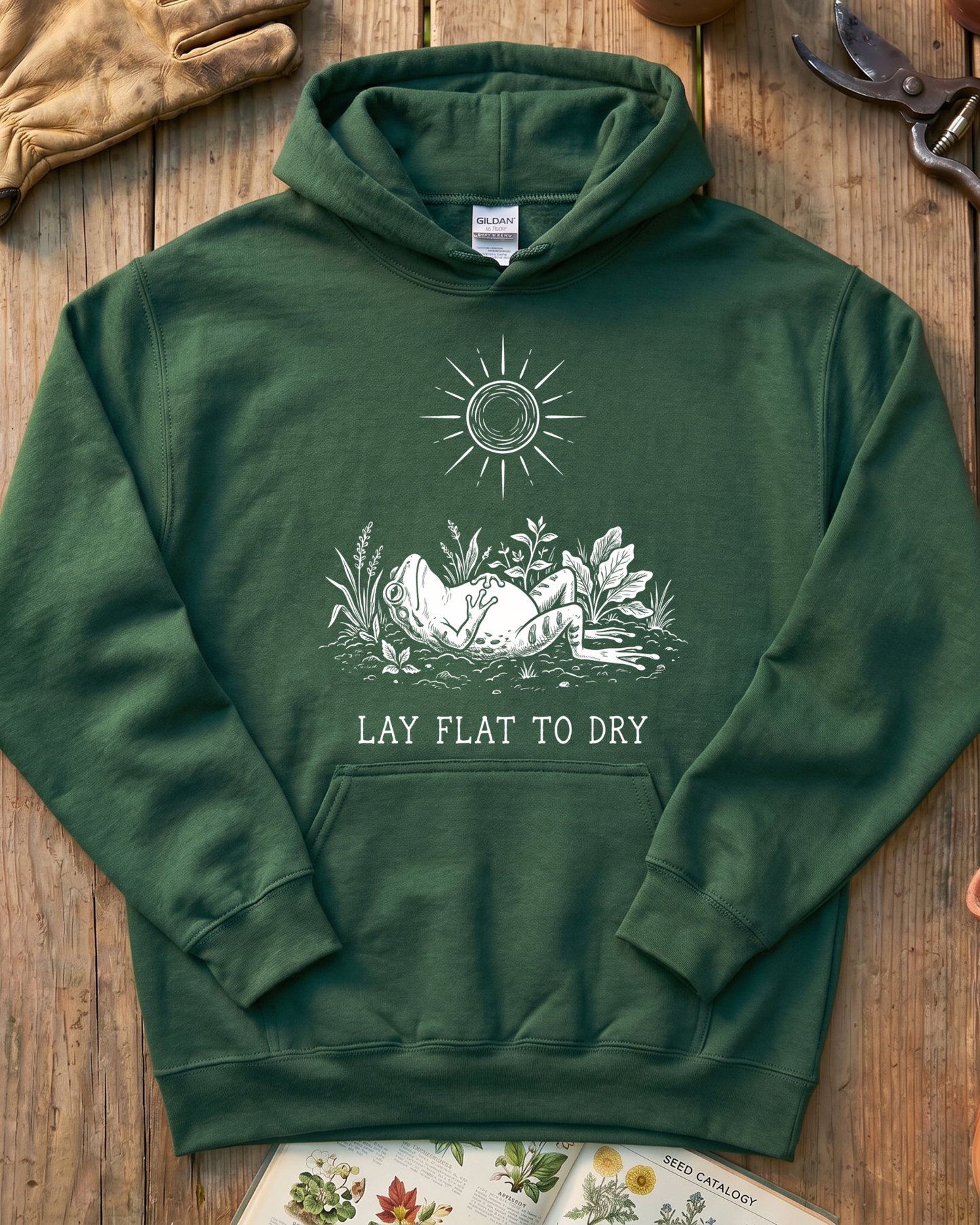 Funny Frog Garden Hoodie