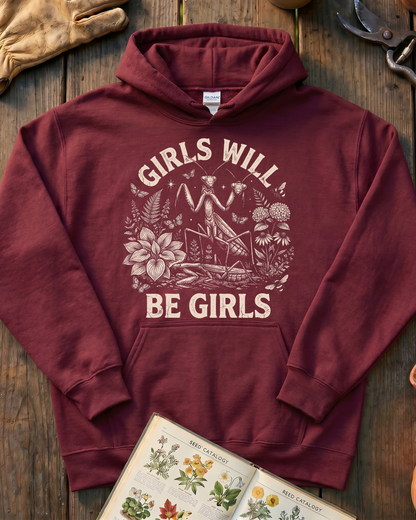 Girls Will Be Girls Praying Mantis Hoodie